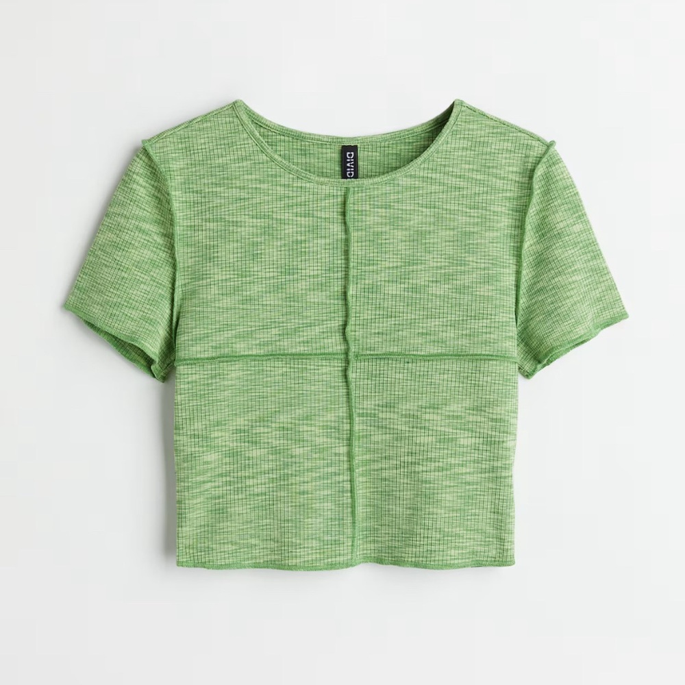 H&M Green Crop Top